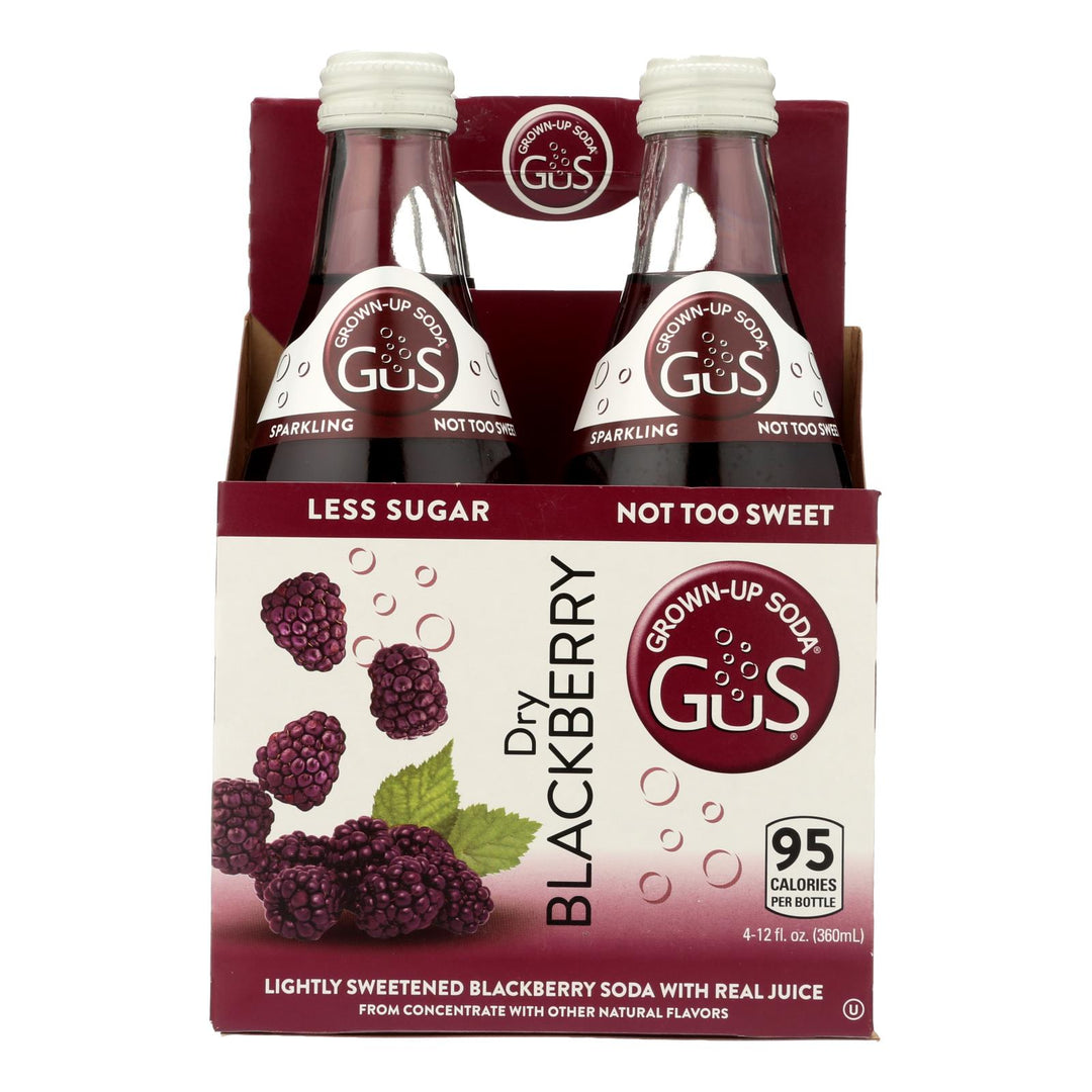 Gus Grown Up Soda - Soda Dry Blackberry - Case Of 6 - 4/12 Fz - Maras Green